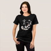 Artistic Japanese Soccer Cat Women's トライブレンドＴシャツ (正面全面)