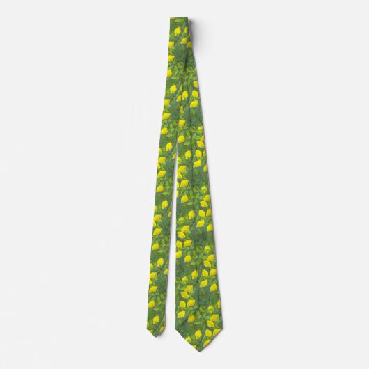Artistic Lemon Tree Tie for Men ネクタイ (裏面)