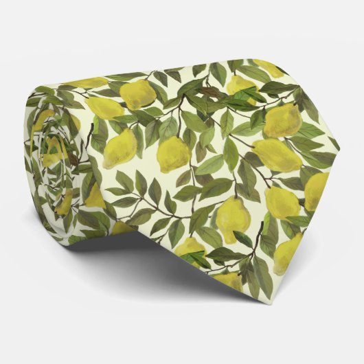 Artistic Lemon Tree Tie for Men ネクタイ (ロール)