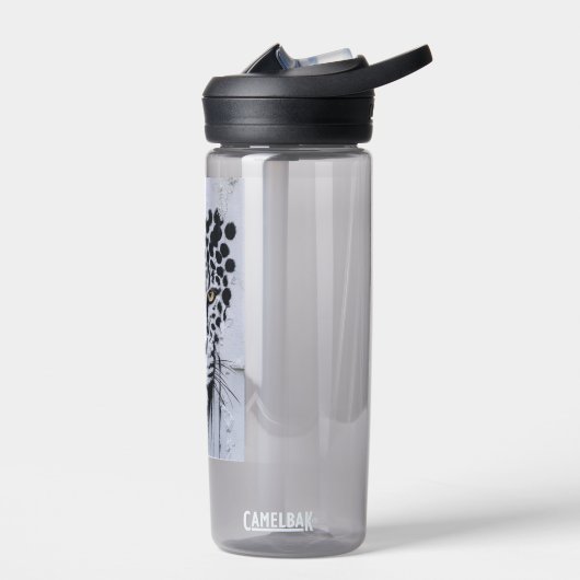 Artistic Leopard Portrait Wildlife Hoodie & Labels ウォーターボトル (左面)