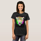 Artistic Leopard Psychedelic Animal Cool Colorful Tシャツ (正面フル)