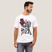 Artistic life Photography on tripod red design Tシャツ (正面フル)