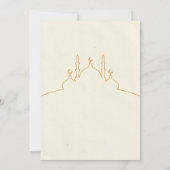 Artistic Line Art Mosque Ramadan Iftar Invitation 招待状 (裏面)
