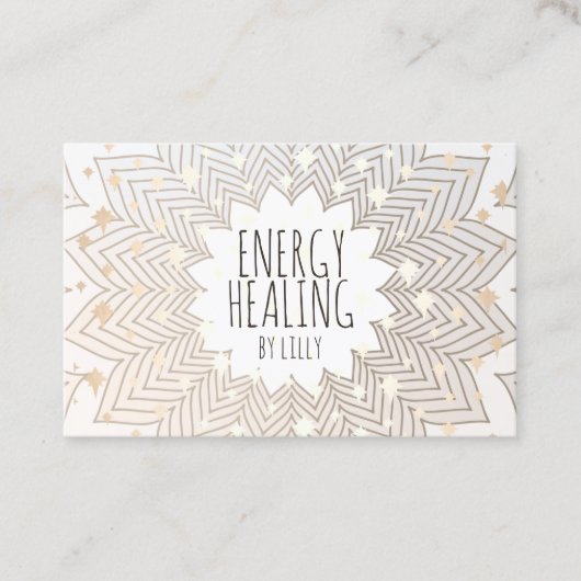 Artistic Lotus Flower Mandala Holistic Healer 名刺 (正面)