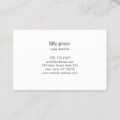 Artistic Lotus Flower Mandala Holistic Healer 名刺 (裏面)