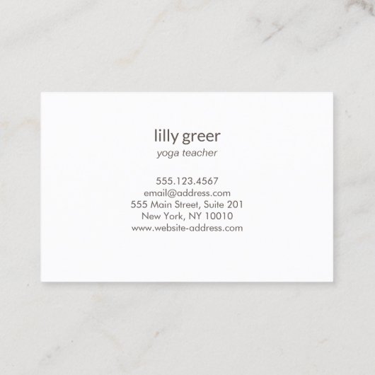 Artistic Lotus Flower Mandala Holistic Healer 名刺 (裏面)