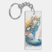 Artistic Majestic Kitty Cat Illustration キーホルダー (正面左)