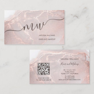 Artistic Makeup Artist Rose Gold | QR Code 名刺