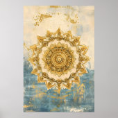 Artistic mandala, an intricate circular motif symb ポスター (正面)