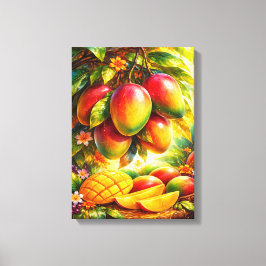 Artistic Mango Orchard Illustration キャンバスプリント