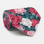 Artistic Mens Accessories Peonies Floral ネクタイ (ロール)