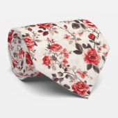 Artistic Mens Fashion Rose Flower ネクタイ (ロール)