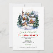 Artistic minimalist Christmas scene holiday invite 招待状 (正面)