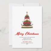 Artistic Minimalist Christmas Tree Greeting Card シーズンカード (正面)