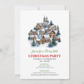 Artistic minimalist holiday scene Christmas ivite 招待状 (正面)