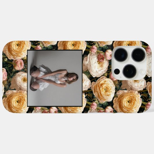 Artistic Mom Gifts Ranunculus Floral Custom  Case-Mate iPhoneケース (裏面 (横))