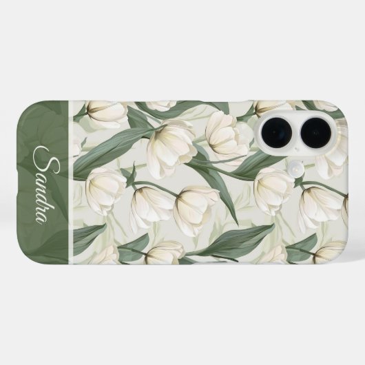 Artistic Moms Day Gifts Tulip Custom Case-Mate iPhoneケース (裏面 (横))