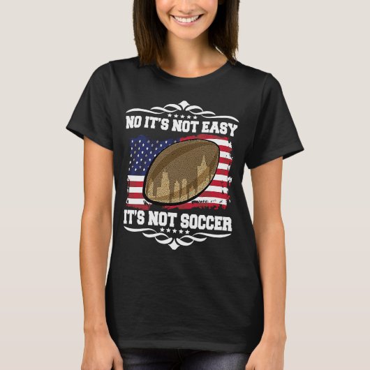 Artistic Motivational USA Flag Rugby Quote Tシャツ (正面)