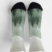 Artistic Mountain Meadow and Grass Landscape Socks ソックス (上部)