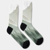 Artistic Mountain Meadow and Grass Landscape Socks ソックス (右)