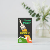 Artistic Paint Brush Painting Home 名刺 (スタンド正面)