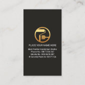 Artistic Paint Brush Painting Home 名刺 (裏面)