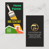 Artistic Paint Brush Painting Home 名刺 (正面/裏面)