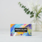 Artistic Paint Colorful Background | Stylish 名刺 (スタンド正面)