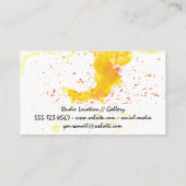 Artistic Paint Colorful Background | Stylish 名刺 (裏面)