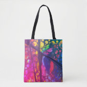 Artistic painting Bag with collage texture トートバッグ (正面)