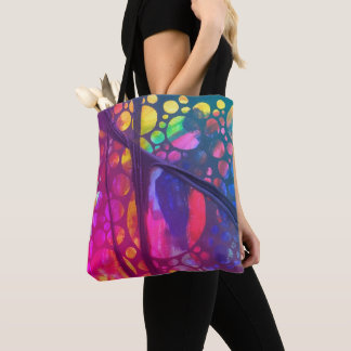 Artistic painting Bag with collage texture トートバッグ