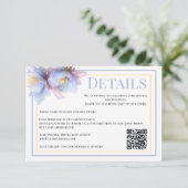 Artistic Pastel Botanical Florals Wedding エンクロージャーカード (スタンド正面)