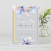 Artistic Pastel Botanical Florals Wedding セーブザデート (スタンド正面)