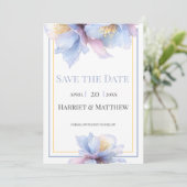 Artistic Pastel Botanical Florals Wedding セーブザデート (スタンド正面)