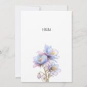 Artistic Pastel Botanical Florals Wedding 招待状 (裏面)