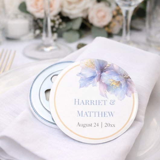 Artistic Pastel Botanical Florals Wedding 栓抜き