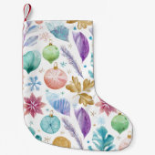 Artistic Pastel Whimsical Christmas Stocking スモールクリスマスストッキング (正面)