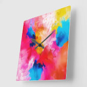  artistic patches  - modern スクエア壁時計 (傾斜)