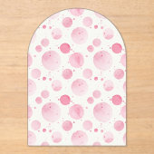 Artistic Pink Bubbles Acrylic Invitation アクリル招待状 (正面)