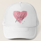 Artistic Pink Heart Cap キャップ (正面)