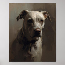 Artistic Pitbull Dog - Abstract Expressionist Styl ポスター