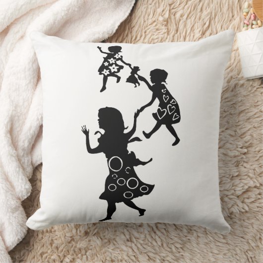 Artistic Portrait throw Pillow クッション (ブランケット)