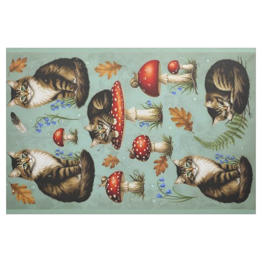 Artistic Quilting Fabric Cats ファブリック (ファットクウォーター)