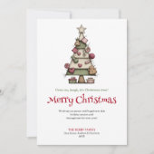 Artistic Quirky Christmas Tree Holiday Card シーズンカード (正面)