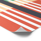 Artistic rainbow drawing, boho art  ポスター (角)