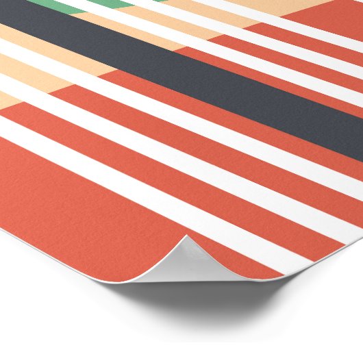 Artistic rainbow drawing, boho art ポスター (角)