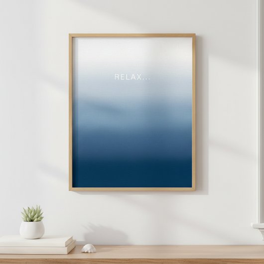 Artistic Relax Gradient Poster - Deep Blue Trend ポスター