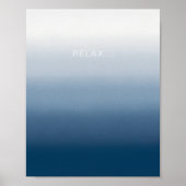 Artistic Relax Gradient Poster - Deep Blue Trend ポスター (正面)