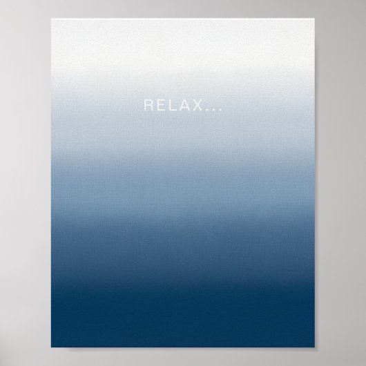 Artistic Relax Gradient Poster - Deep Blue Trend ポスター (正面)