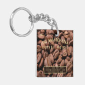 Artistic Roasted Coffee Beans Business Card キーホルダー (正面左)
